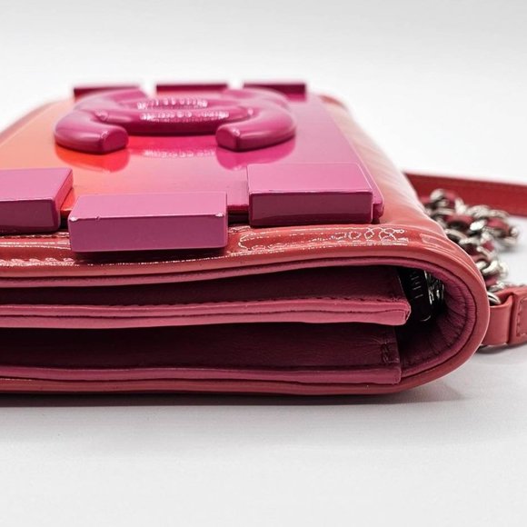 Chanel Lego Hot Pink Patent Brick Ombre Patent Flap - Picture 11 of 16